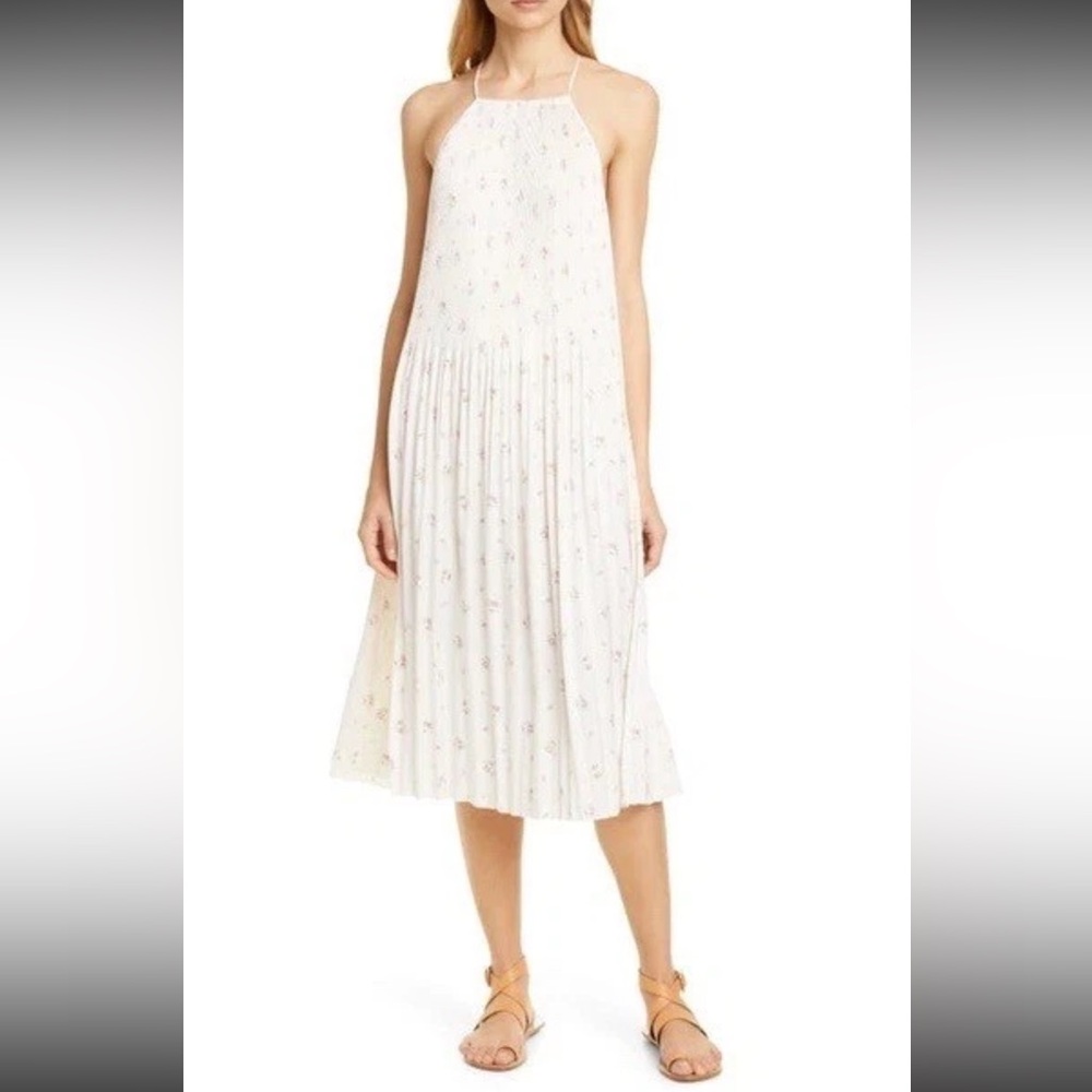 Polo Ralph Lauren Plisee Floral Midi Dress